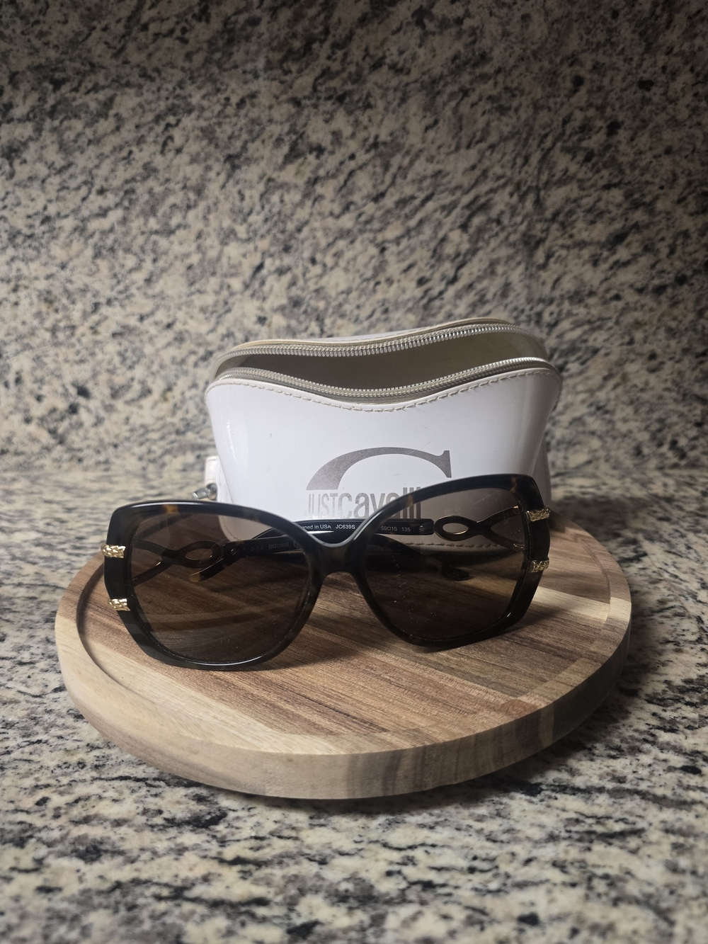 Just Cavalli Black Tortoiseshell Gradient Lens Sunglasses